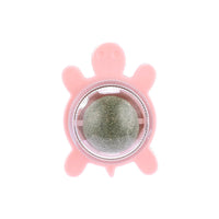 HKM-808147 Organic Silvervine Catnip Ball for Indoor Cats - Edible Cat Toy, 360-Degree Rotating Mint Flavor, Non-Damaging Wall Adhesive