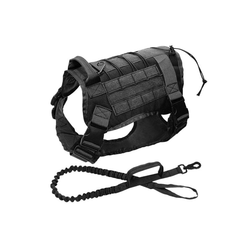 HKM-204179 Camouflage Tactical Training Vest for Large Dogs - Durable Nylon Pet Apparel
