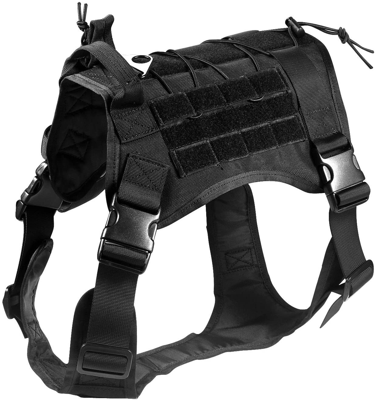 HKM-204179 Camouflage Tactical Training Vest for Large Dogs - Durable Nylon Pet Apparel