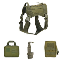 HKM-204179 Camouflage Tactical Training Vest for Large Dogs - Durable Nylon Pet Apparel