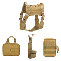 HKM-204179 Camouflage Tactical Training Vest for Large Dogs - Durable Nylon Pet Apparel