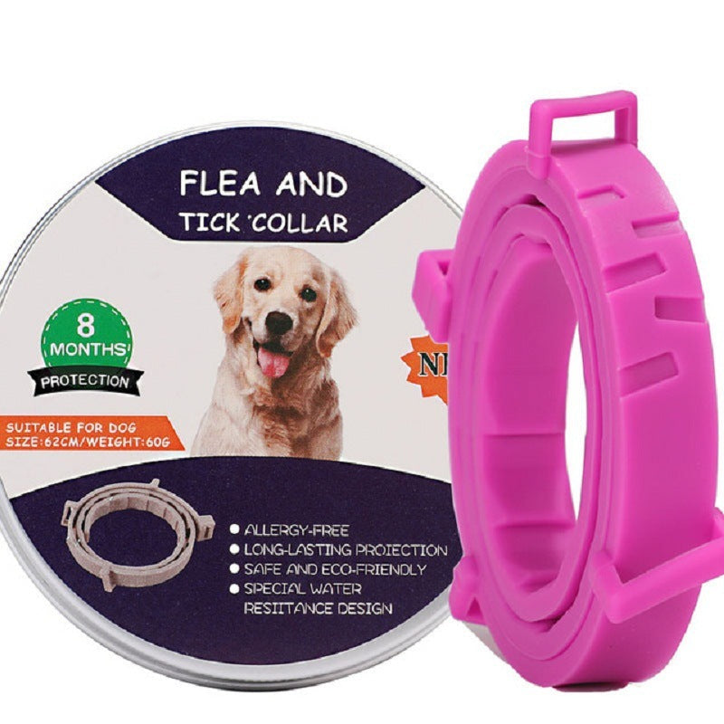 HKM-531539 Dog Mosquito Repellent Collar, Insect-Proof Silicone Design, Four Seasons Use, Blue Color