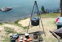 HKM-160531 Portable Camping Tripod Cooking Pot for Outdoor Survival Adventures