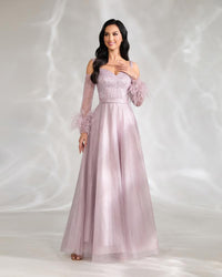 HKM-515731 Elegant Purple Evening Gown for Women - Perfect for Formal Events and Special Occasions