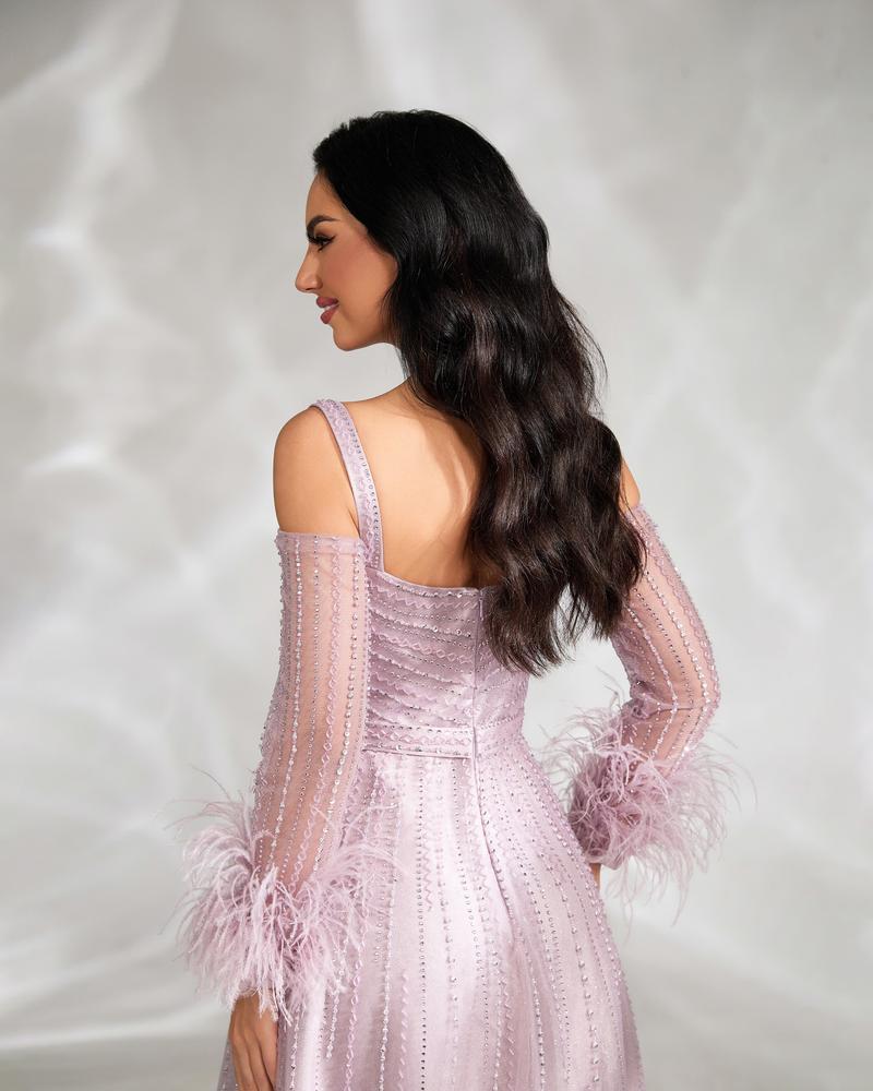 HKM-515731 Elegant Purple Evening Gown for Women - Perfect for Formal Events and Special Occasions