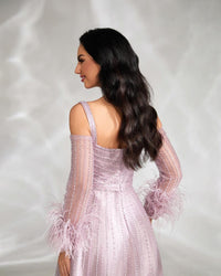 HKM-515731 Elegant Purple Evening Gown for Women - Perfect for Formal Events and Special Occasions