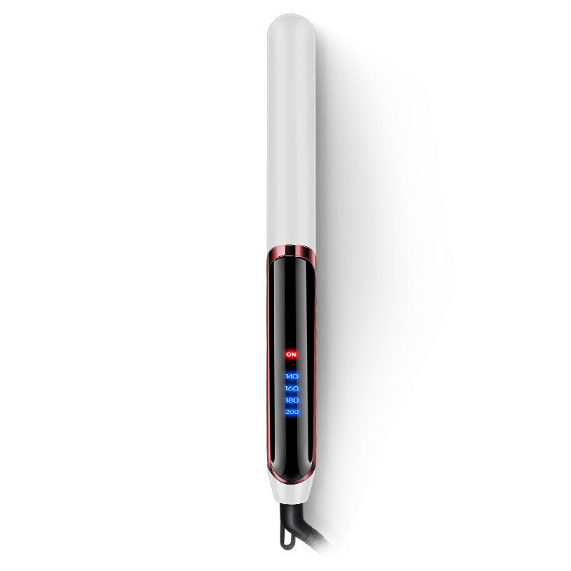 KTX-551891 Gold Ceramic Hair Straightener with LED Display, Adjustable Temperature for Wet and Dry Hair, 21mm-30mm Curling Iron