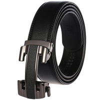 HKM-070803 Luxury Genuine Leather Men's Automatic Buckle Belt