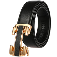 HKM-070803 Luxury Genuine Leather Men's Automatic Buckle Belt