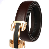 HKM-070803 Luxury Genuine Leather Men's Automatic Buckle Belt