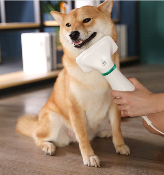 HKM-690131 All-in-One Cat and Dog Brushing Comb with Hair Dryer and Adjustable Warm Air Settings