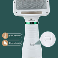 HKM-690131 All-in-One Cat and Dog Brushing Comb with Hair Dryer and Adjustable Warm Air Settings