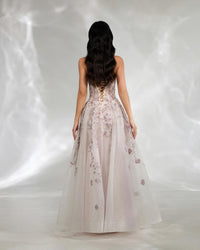 HKM-072787 Elegant Pink Evening Gown for Women, Style EZ25137