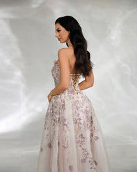 HKM-072787 Elegant Pink Evening Gown for Women, Style EZ25137