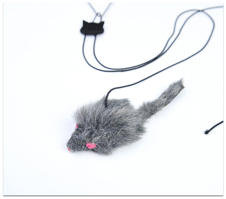 HKM-724179 Adjustable Elastic Cord Cat Toy with Triangle Hook for Door Hanging Fun