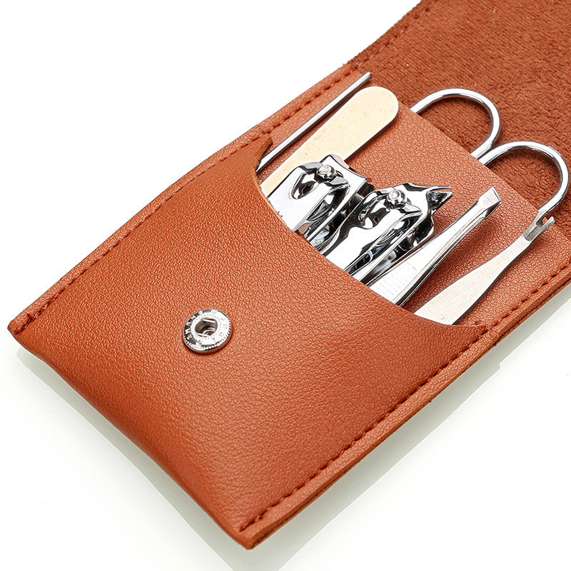HKM-878419 Stainless Steel Nail Clipper Tool Set with Non-Slip Black Technology for Hand, Foot, and Facial Care
