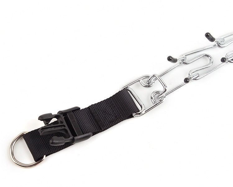 HKM-037715 Removable Locking Dog Training Collar with Velcro and Stimulation Chain