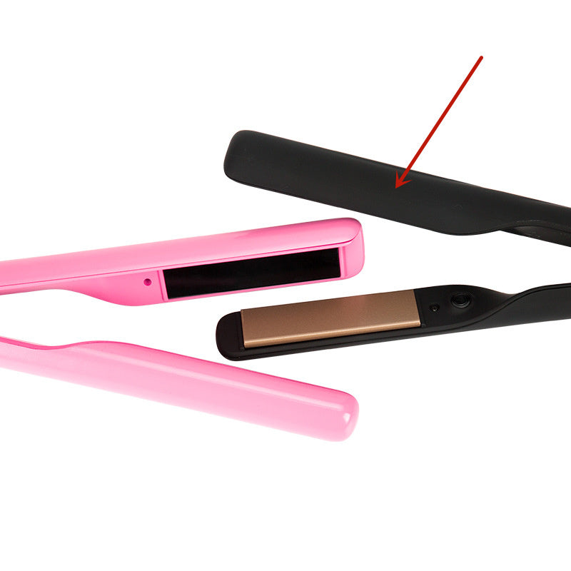 HKM-386835 Portable Hair Curling and Straightening Device in Black Pink and Light Champagne Gold, 220V