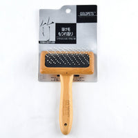 HKM-672019 Bamboo Wood Air Cushion Needle Comb for Pet Grooming - Available in Small, Medium, and Large Sizes