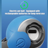 HKM-690259 Interactive Cat Ball Toy with Dual Speed Adjustment & USB Rechargeable Battery for Indoor Play
