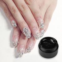 HKM-041107 Transparent Nail Jewelry Fixing Glue - 8ml Capacity