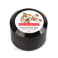 HKM-041107 Transparent Nail Jewelry Fixing Glue - 8ml Capacity