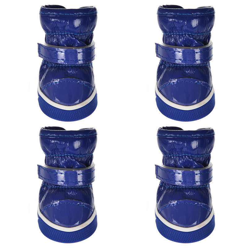 HKM-075283 Cotton Dog Ski Boots - Waterproof, Non-Slip, Warm, and Wear-Resistant Shoes for Pets