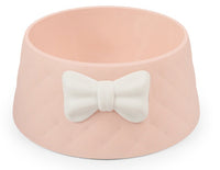 HKM-307219 Bow Rhombus Cat Bowl in Pink, Green, Grey, and Mixed Colors - Durable PP Material