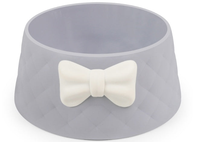 HKM-307219 Bow Rhombus Cat Bowl in Pink, Green, Grey, and Mixed Colors - Durable PP Material