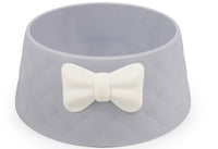 HKM-307219 Bow Rhombus Cat Bowl in Pink, Green, Grey, and Mixed Colors - Durable PP Material