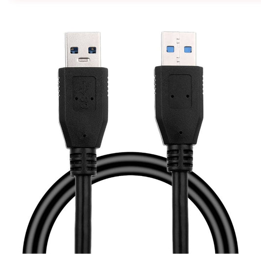 KTX-000019 USB 3.0 A Male to A Male Data Transfer Cable, 60CM, Blue/Black, High-Speed Connection