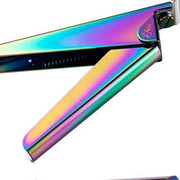 HKM-638099 Stainless Steel U-Shaped Nail Clipper for Gel and False Nails in Rainbow Gold and Silver Finish