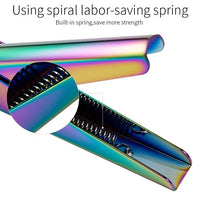 HKM-638099 Stainless Steel U-Shaped Nail Clipper for Gel and False Nails in Rainbow Gold and Silver Finish