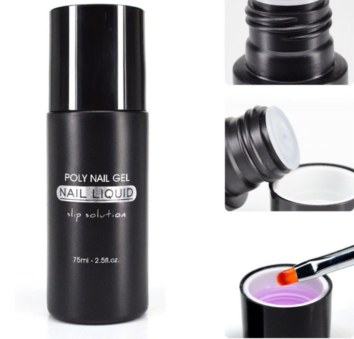 HKM-105491 Poly Nail Gel Kit for Nail Extension and Design - 45g Transparent Jelly Gel and 100 Nail Tips