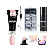 HKM-105491 Poly Nail Gel Kit for Nail Extension and Design - 45g Transparent Jelly Gel and 100 Nail Tips