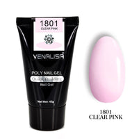 HKM-105491 Poly Nail Gel Kit for Nail Extension and Design - 45g Transparent Jelly Gel and 100 Nail Tips