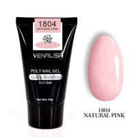 HKM-105491 Poly Nail Gel Kit for Nail Extension and Design - 45g Transparent Jelly Gel and 100 Nail Tips