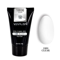 HKM-105491 Poly Nail Gel Kit for Nail Extension and Design - 45g Transparent Jelly Gel and 100 Nail Tips