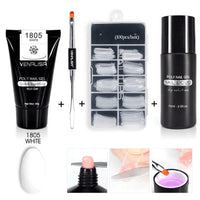 HKM-105491 Poly Nail Gel Kit for Nail Extension and Design - 45g Transparent Jelly Gel and 100 Nail Tips