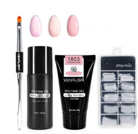 HKM-105491 Poly Nail Gel Kit for Nail Extension and Design - 45g Transparent Jelly Gel and 100 Nail Tips