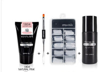 HKM-105491 Poly Nail Gel Kit for Nail Extension and Design - 45g Transparent Jelly Gel and 100 Nail Tips
