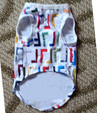 HKM-303507 New Letter Full Print Dog Vest - Stylish Polyester Pet Suit in Black and White, Available in Multiple Sizes