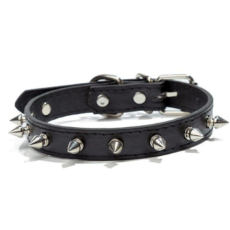 HKM-658003 Multicolor Soft PU Leather Dog Collar with Breakaway Buckle and Bling Detail