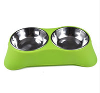 HKM-830355 Eco-Friendly Silicone Dog Bowl Set - Non-Toxic, Non-Slip, Easy to Clean, Stainless Steel Inner, Perfect for Food and Water