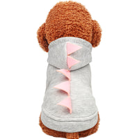 HKM-302355 Cozy Dinosaur Hooded Sweater for Pets - Casual Cotton Design in Multiple Sizes