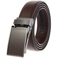 HKM-691091 Fashionable Automatic Buckle Genuine Leather Belt for Men