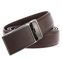 HKM-691091 Fashionable Automatic Buckle Genuine Leather Belt for Men
