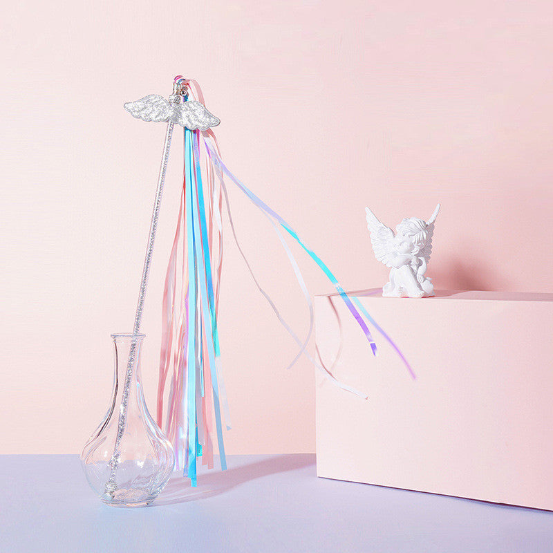 HKM-014803 Cat Teasing Wand Toy for Teething Cats - Durable Plastic Stick for Playtime Fun