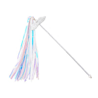 HKM-014803 Cat Teasing Wand Toy for Teething Cats - Durable Plastic Stick for Playtime Fun