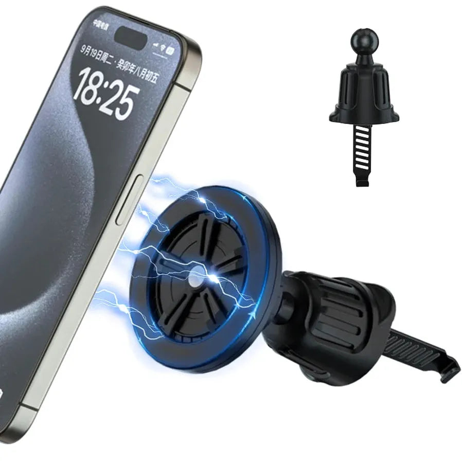 KTX-720595 15W Magnetic Wireless Car Charger - Air Vent Phone Holder with 360-Degree Rotation